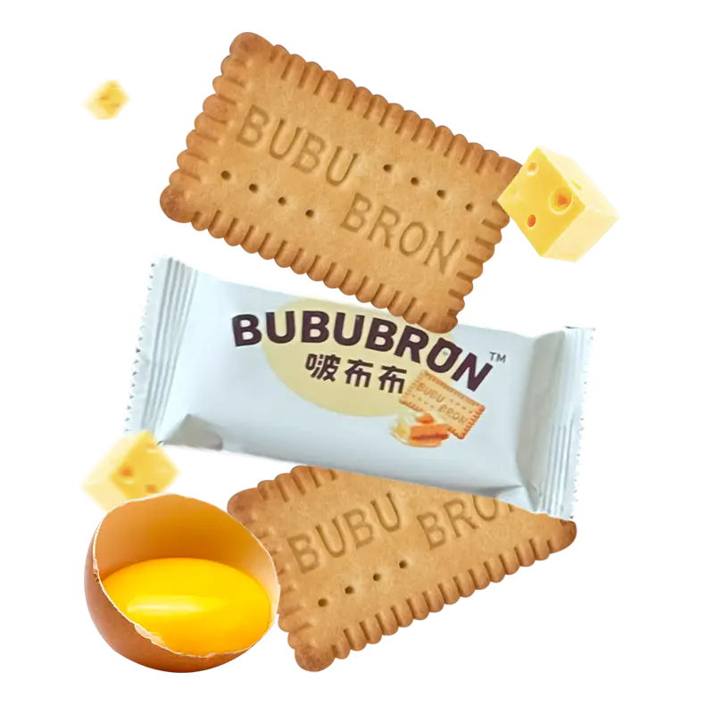 Biskuit rasa keju telur DHA berprotein tinggi